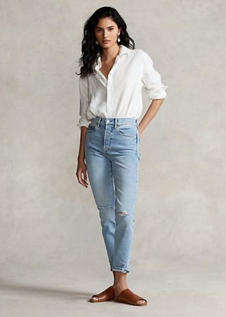 Naisten AZURE Ralph Lauren Callen korkeat, ohuet farkut Naisten AZURE Ralph Lauren Callen korkeat, ohuet farkut