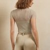 Naisten beige-väriset Ralph Lauren -verkkopaita lyhythihaiset neuleet Naisten beige-väriset Ralph Lauren -verkkopaita lyhythihaiset neuleet
