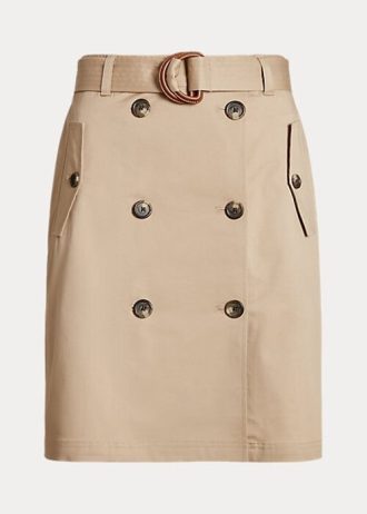 Naisten beige-väriset Ralph Lauren -vyöhiotut Twill-hameet