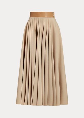 Naisten beige-väriset Ralph Lauren Witley -flanellihameet