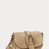Khaki naisten Ralph Lauren Calf-Mohka Welington Crossbody laukut Khaki naisten Ralph Lauren Calf-Mohka Welington Crossbody laukut