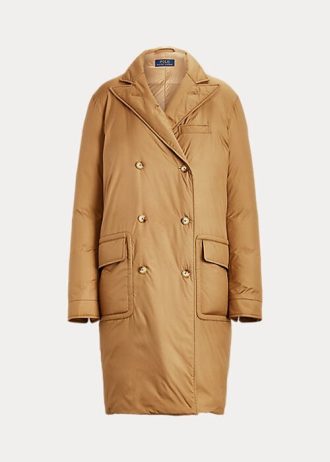 Naisten khakiväriset Ralph Lauren Vettä hylkivät untuvatakit
