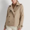 Naisten khakiväriset Ralph Laurenin kaksiriviset jacquard-takit Naisten khakiväriset Ralph Laurenin kaksiriviset jacquard-takit