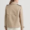 Naisten khakiväriset Ralph Laurenin kaksiriviset jacquard-takit Naisten khakiväriset Ralph Laurenin kaksiriviset jacquard-takit