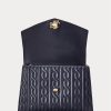 Naisten laivastonhousut Ralph Lauren Nappan nahkaiset keskikokoiset Farrah-laukut Naisten laivastonhousut Ralph Lauren Nappan nahkaiset keskikokoiset Farrah-laukut