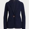 Naisten laivastonruskeat Ralph Lauren -puuvillasekoitusbleiserit