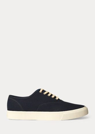 Naisten laivastonsiniset Ralph Lauren Indigo Canvas -lenkkarit Naisten laivastonsiniset Ralph Lauren Indigo Canvas -lenkkarit