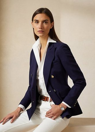 Naisten laivastonväriset Ralph Lauren Camden -villatakit Naisten laivastonväriset Ralph Lauren Camden -villatakit