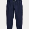 Naisten laivastonväriset Ralph Lauren -fleece-swetarihousut