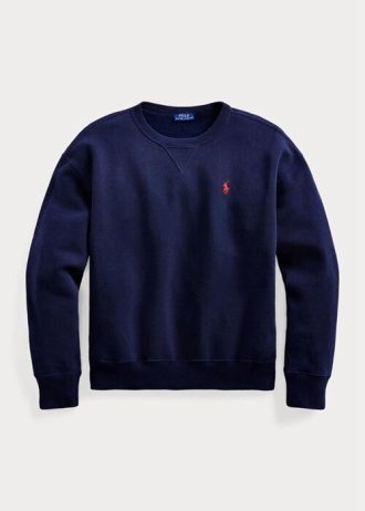 Naisten laivastonväriset Ralph Lauren -fleece-villapusero Naisten laivastonväriset Ralph Lauren -fleece-villapusero