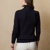 Naisten laivastonväriset Ralph Lauren -nappipuserot, kashmir villapaita Naisten laivastonväriset Ralph Lauren -nappipuserot, kashmir villapaita