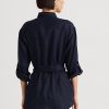 Naisten laivastonväriset Ralph Lauren -pellavaiset paidat Naisten laivastonväriset Ralph Lauren -pellavaiset paidat