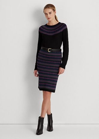 Naisten moniväriset Ralph Lauren Fair Isle Cotton-sekoitekynähameet
