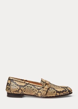 Naisten Snake Ralph Lauren Avah Welington Ayers Snakeskin Loafers Naisten Snake Ralph Lauren Avah Welington Ayers Snakeskin Loafers