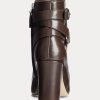 Naisten suklaahousut Ralph Lauren Madelyn kiillotetut nahkasaappaat Naisten suklaahousut Ralph Lauren Madelyn kiillotetut nahkasaappaat
