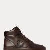 Naisten suklaata Ralph Lauren Jaemyn Calfskin High-Top tennarit Naisten suklaata Ralph Lauren Jaemyn Calfskin High-Top tennarit