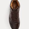 Naisten suklaata Ralph Lauren Jaemyn Calfskin High-Top tennarit Naisten suklaata Ralph Lauren Jaemyn Calfskin High-Top tennarit