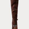 Naisten suklaata Ralph Lauren Zoe Tall Sueded vasikanahkaiset saappaat Naisten suklaata Ralph Lauren Zoe Tall Sueded vasikanahkaiset saappaat