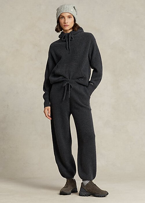 Naisten tummanharmaat Ralph Lauren Cashmere -housut Naisten tummanharmaat Ralph Lauren Cashmere -housut