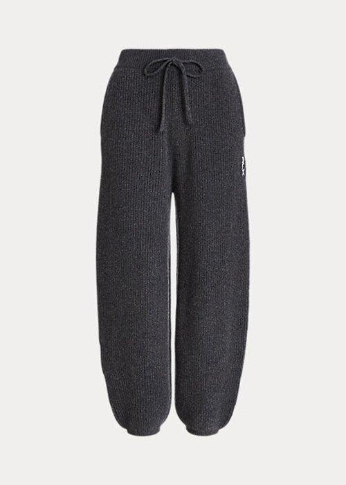 Naisten tummanharmaat Ralph Lauren Cashmere -housut Naisten tummanharmaat Ralph Lauren Cashmere -housut