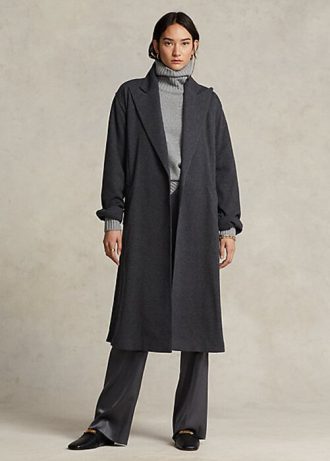 Naisten tummanharmaat Ralph Lauren -flanellitakit Naisten tummanharmaat Ralph Lauren -flanellitakit