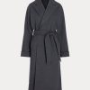 Naisten tummanharmaat Ralph Lauren -flanellitakit Naisten tummanharmaat Ralph Lauren -flanellitakit