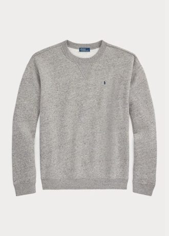 Naisten tummanharmaat Ralph Lauren -fleece-neulepuserot Naisten tummanharmaat Ralph Lauren -fleece-neulepuserot