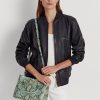 Naisten turkoosit Ralph Lauren tekokäärmeennahkaiset keskikokoiset Marcy-laukut Naisten turkoosit Ralph Lauren tekokäärmeennahkaiset keskikokoiset Marcy-laukut