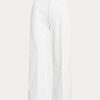 Naisten valkoiset Ralph Lauren Chino -leveälahkeiset housut Naisten valkoiset Ralph Lauren Chino -leveälahkeiset housut