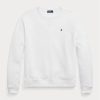 Naisten valkoiset Ralph Lauren -fleece-neulepuserot Naisten valkoiset Ralph Lauren -fleece-neulepuserot