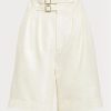 Naisten valkoiset Ralph Lauren Francine Mulberry silkkishortsit