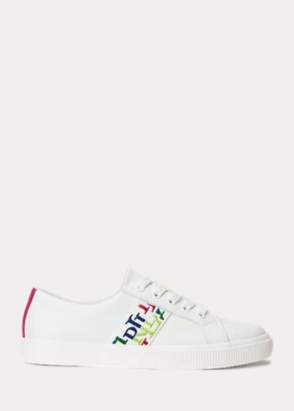 Naisten valkoiset Ralph Lauren Janson III Nappa -nahkaiset tennarit Naisten valkoiset Ralph Lauren Janson III Nappa -nahkaiset tennarit