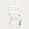 Naisten valkoiset Ralph Lauren Kayleen Nappa -nahkasandaalit Naisten valkoiset Ralph Lauren Kayleen Nappa -nahkasandaalit
