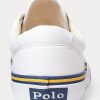 Naisten valkoiset Ralph Lauren -logolliset puuvillalenkkarit Naisten valkoiset Ralph Lauren -logolliset puuvillalenkkarit
