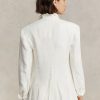 Naisten valkoiset Ralph Lauren -pellavableiserit Naisten valkoiset Ralph Lauren -pellavableiserit