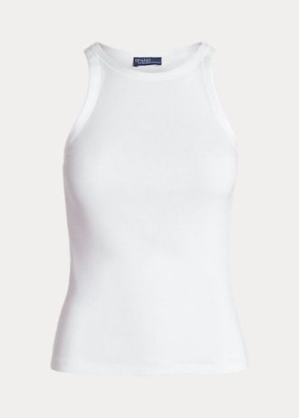 Naisten valkoiset Ralph Lauren -puuvillatankit