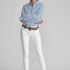 Naisten valkoiset Ralph Lauren Tompkins Skinny Farkut Naisten valkoiset Ralph Lauren Tompkins Skinny Farkut