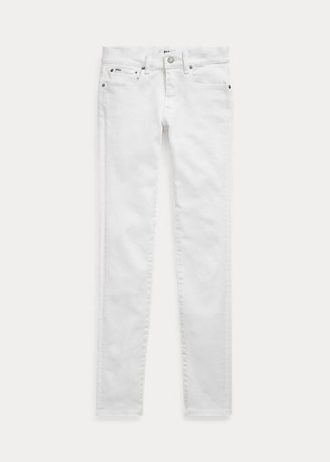 Naisten valkoiset Ralph Lauren Tompkins Skinny Farkut