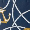 Nautical Rope Print naisten Ralph Lauren Crosshatch -nahkaiset suuret Hanna-laukut Nautical Rope Print naisten Ralph Lauren Crosshatch -nahkaiset suuret Hanna-laukut