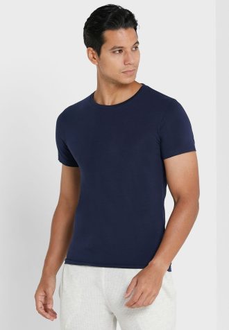 Navy Miesten Ralph Lauren 2 Pack Essential Crew Neck T-paidat