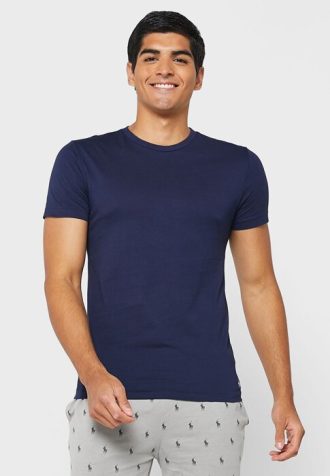 Navy Miesten Ralph Lauren 3 Pack Assorted Crew Neck T-paidat