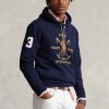 Navy miesten Ralph Lauren Big Polo Crest -fleecehuppari Navy miesten Ralph Lauren Big Polo Crest -fleecehuppari