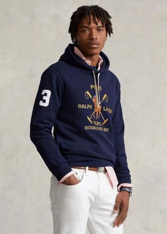 Navy miesten Ralph Lauren Big Polo Crest -fleecehuppari
