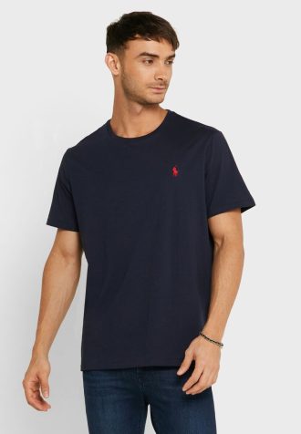 Navy miesten Ralph Lauren brodeerattu logo T-paidat