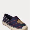 Navy Miesten Ralph Lauren Cevio Crest Striped Espadrille Navy Miesten Ralph Lauren Cevio Crest Striped Espadrille