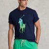 Navy Miesten Ralph Lauren Classic Fit Big Pony Jersey T-paidat Navy Miesten Ralph Lauren Classic Fit Big Pony Jersey T-paidat