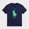 Navy Miesten Ralph Lauren Classic Fit Big Pony Jersey T-paidat Navy Miesten Ralph Lauren Classic Fit Big Pony Jersey T-paidat