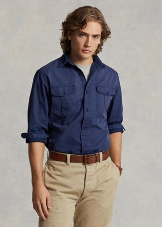 Navy Miesten Ralph Lauren Classic Fit Chino -työpaidat