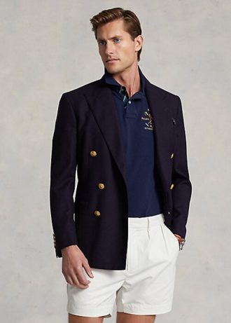Navy Miesten Ralph Lauren Classic Fit Crest Mesh -poolopaidat Navy Miesten Ralph Lauren Classic Fit Crest Mesh -poolopaidat