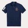 Navy Miesten Ralph Lauren Classic Fit Crest Mesh -poolopaidat Navy Miesten Ralph Lauren Classic Fit Crest Mesh -poolopaidat